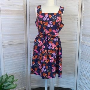 Princess Highway Modcloth Seeds of Spring A-line floral linen blend dress 16